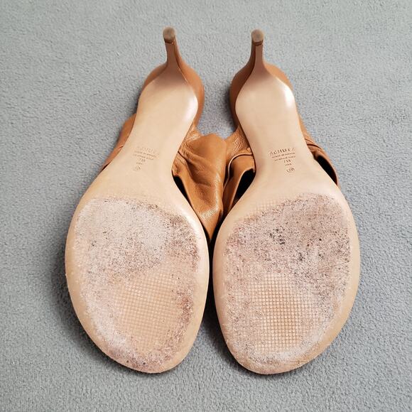Schutz Willow Sandal Heels in Miele Size 7 SCHU-WZ1366 Brown Twist‎ Knot - Picture 6 of 11